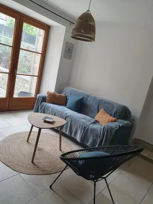 Coin salon dans l'établissement Les terrasses de Dordogne