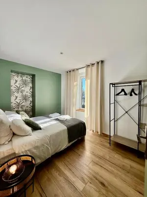 Un ou plusieurs lits dans un hébergement de l'établissement Limoges Sud-LesCinqSuites-L'Eden - DABNB