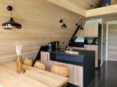 Cuisine ou kitchenette dans l'établissement Les Deltas du Lac