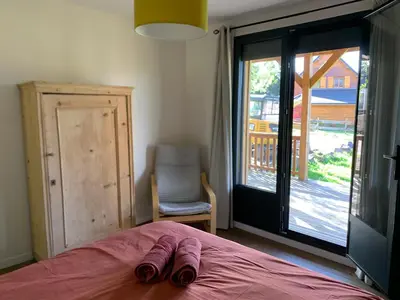 Un ou plusieurs lits dans un hébergement de l'établissement Chalet d'Auvergne - chalet de Perrine