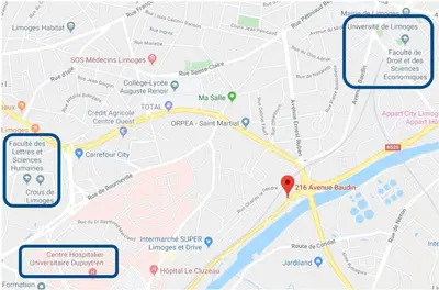 Plan de l'établissement Studio 3 - Cinéma Sport Parking - DABNB