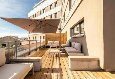 Balcon ou terrasse dans l'établissement B&B HOTEL Limoges Centre Gare
