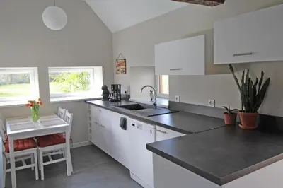 Cuisine ou kitchenette dans l'établissement Gite des crouzas