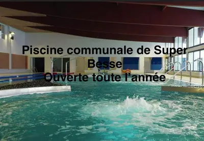 Piscine de l'établissement Super Besse chez Sophie 2ch, séjour, wifi, 2tv, rdc, terrasse, parc, piscine, pkg ou située à proximité