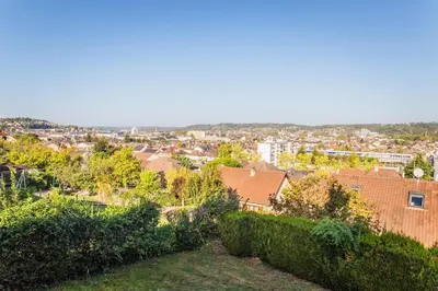 Vue générale sur Brive-la-Gaillarde ou vue de la ville depuis l'appartement