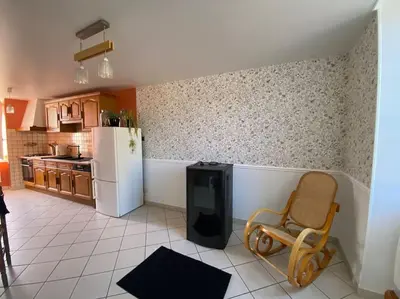 Cuisine ou kitchenette dans l'établissement Le gîte de l’horloge