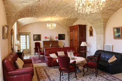 Coin salon dans l'établissement CHATEAU DE SAINTE ORSE