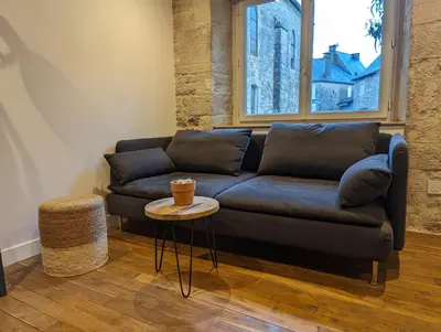 Coin salon dans l'établissement Maison de Bourg Cressensac