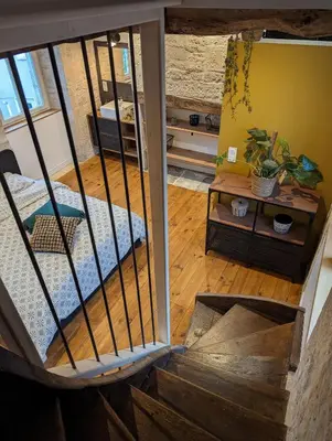 Un ou plusieurs lits dans un hébergement de l'établissement Maison de Bourg Cressensac