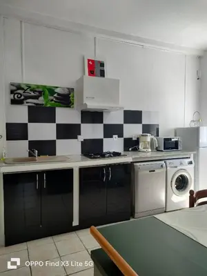 Cuisine ou kitchenette dans l'établissement Appart la Percep