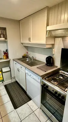 Cuisine ou kitchenette dans l'établissement Maison Le Barbier 10pers Le Mont Dore