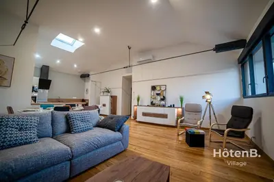 Coin salon dans l'établissement Spacious Cocoon with AC and PARKING At the Heart of Feytiat Limoges