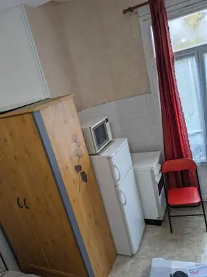 Cuisine ou kitchenette dans l'établissement Le nid