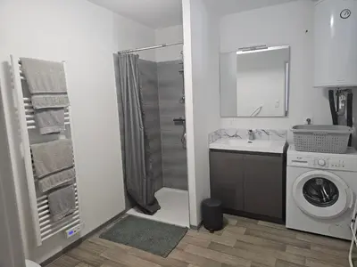 Salle de bains dans l'établissement Logement centre ville