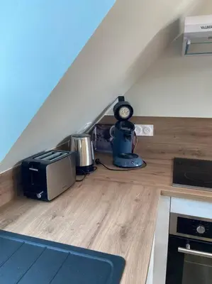 Cuisine ou kitchenette dans l'établissement Appartement chaleureux - Clim réversible - Meublé A-Z
