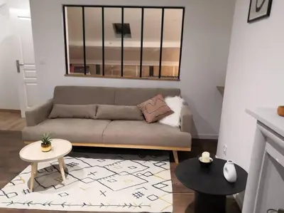 Coin salon dans l'établissement Appartement Design & Calme - Au centre de Tulle!