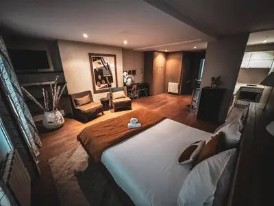Un ou plusieurs lits dans un hébergement de l'établissement VILLA FLEURY - APPART'HÔTEL DE STANDING