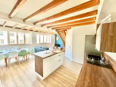 Cuisine ou kitchenette dans l'établissement L'Urban Spot, calme et lumineux