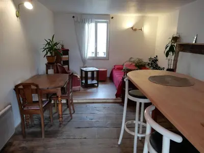 Coin salon dans l'établissement chambre cosy