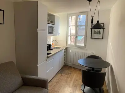 Cuisine ou kitchenette dans l'établissement Superbe studio en hypercentre et rue piétonne - 3emeAdrienDubouché