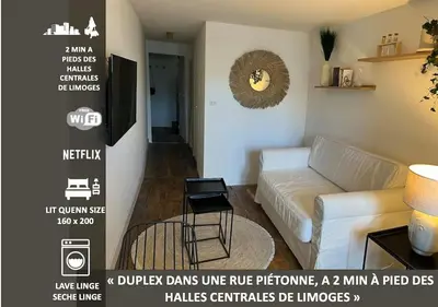 Coin salon dans l'établissement Superbe duplex hypercentre dans une rue piétonne
