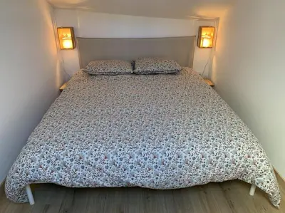 Un ou plusieurs lits dans un hébergement de l'établissement Superbe duplex hypercentre dans une rue piétonne