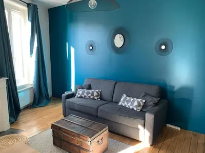 Coin salon dans l'établissement Studio Cosy à 12 min à pieds de la Gare
