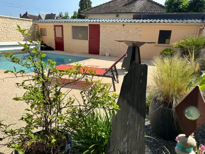 Piscine de l'établissement Chambre dans maison avec piscine ou située à proximité