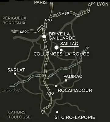 Plan de l'établissement Gîte de France La deymie 3 épis - Gîte de France 6 personnes MAE-6404