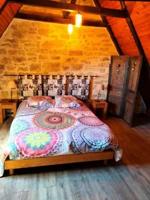 Un ou plusieurs lits dans un hébergement de l'établissement Gîte de France Gîte joulebois 3 épis - Gîte de France 4 personnes MAE-6444