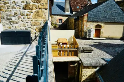Balcon ou terrasse dans l'établissement Gîte de France La bonne 