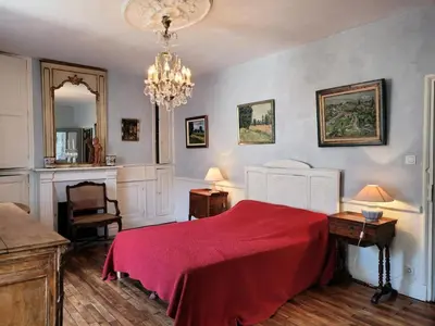 Un ou plusieurs lits dans un hébergement de l'établissement Gîte de France Gîte la chapelle 3 épis - Gîte de France 6 personnes MAE-8904