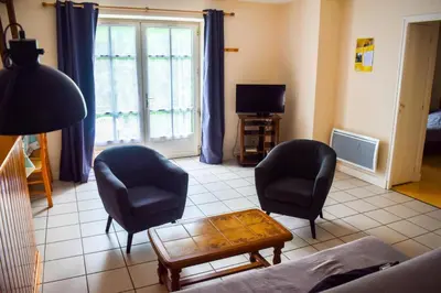 Coin salon dans l'établissement Gîte de France N°2 3 épis - Gîte de France 4 personnes MAE-9044