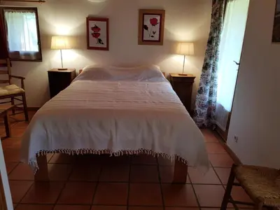 Un ou plusieurs lits dans un hébergement de l'établissement Gîte de France De la bergerie 2 épis - Gîte de France 4 personnes MAE-9104