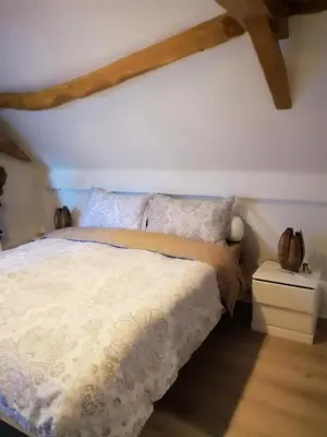 Un ou plusieurs lits dans un hébergement de l'établissement Gîte de France La valade 2 épis - Gîte de France 4 personnes MAE-9404