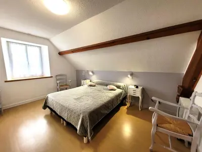 Un ou plusieurs lits dans un hébergement de l'établissement Gîte de France Chez dédé et léa 3 épis - Gîte de France 6 personnes MAE-9414