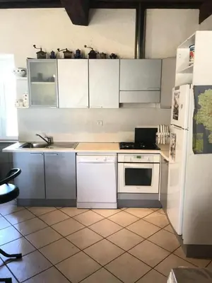 Cuisine ou kitchenette dans l'établissement Gîte de France 