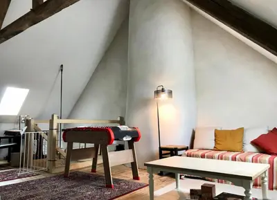 Coin salon dans l'établissement Gîte de France Fanfou 3 épis - Gîte de France 4 personnes MAE-9694