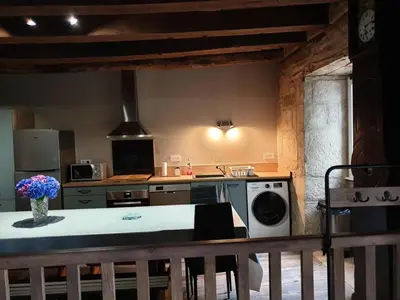 Cuisine ou kitchenette dans l'établissement Gîte de France Des alpagas 2 épis - Gîte de France 6 personnes MAE-9784
