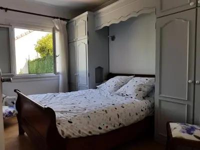 Un ou plusieurs lits dans un hébergement de l'établissement Gîte de France Le gaillard 3 épis - Gîte de France 4 personnes MAE-9794