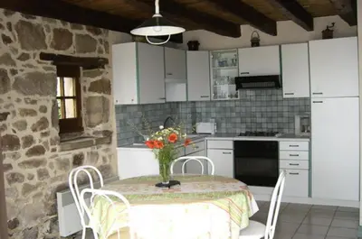 Cuisine ou kitchenette dans l'établissement Gîte de France à Puy-d'Arnac 3 épis - Gîte de France 4 personnes MAE-9864