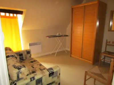 Un ou plusieurs lits dans un hébergement de l'établissement Gîte de France La ferme de polprat 2 épis - Gîte de France 4 personnes MAE-9914