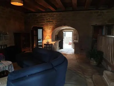 Coin salon dans l'établissement Gîte de France Des alpagas 2 épis - Gîte de France 12 personnes MAE-9944