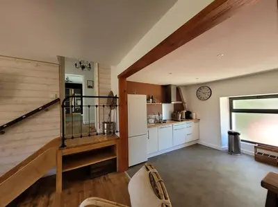 Cuisine ou kitchenette dans l'établissement Ferme pleine nature en Corrèze