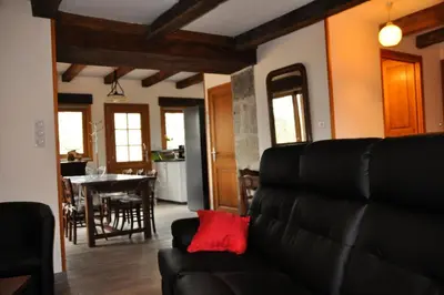 Coin salon dans l'établissement Gîte de France Le fournil de paulette et guy 4 épis - Gîte de France 6 personnes MAE-0154