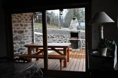 Balcon ou terrasse dans l'établissement Gîte de France Le fournil de paulette et guy 4 épis - Gîte de France 6 personnes MAE-0154