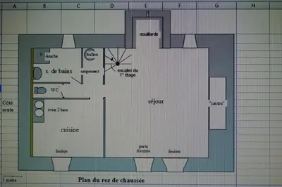Plan de l'établissement Gîte de France Tsa cabretaïre 3 épis - Gîte de France 6 personnes MAE-0194