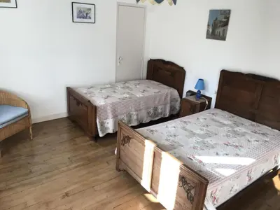 Un ou plusieurs lits dans un hébergement de l'établissement Gîte de France Chez yvette 3 épis - Gîte de France 6 personnes MAE-0204