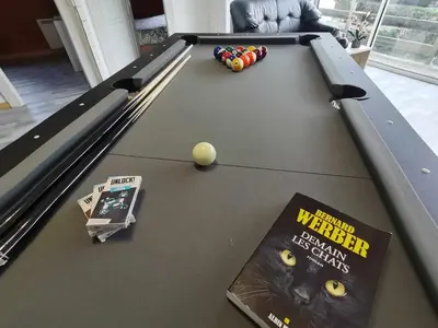 Billard dans l'établissement Bienvenue au CHAT LAIT - Chalet - Gîte 4 pièces - 70m - Cosy