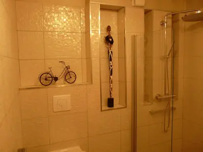 Salle de bains dans l'établissement La Bastidie